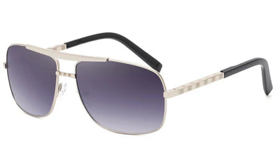Sunglasses Silver Frame Black Lens
