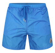 Moncler Logo Swim Shorts Sky Blue