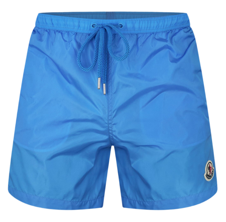 Moncler Logo Swim Shorts Sky Blue