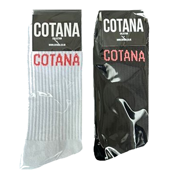 Cotana Socks Black & White (2 Pck)