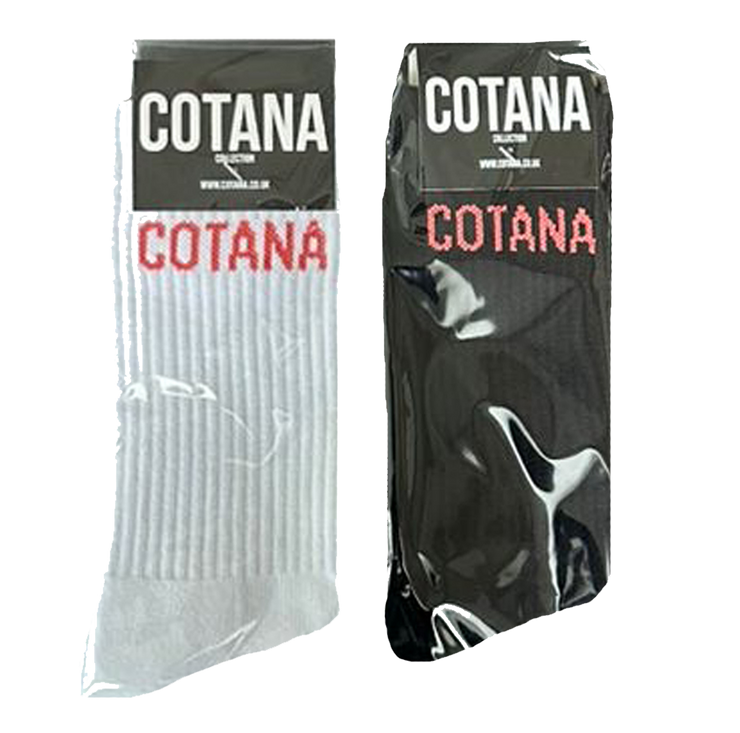 Cotana Socks Black & White (2 Pck)